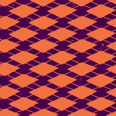 Elmas ve çizgiler ile vektör grunge seamless modeli. Soyut doku Web sitesi arka plan için yazdırma, ev dekor, moda kumaş, tekstil, Hediyelik kağıt, karalama defteri.