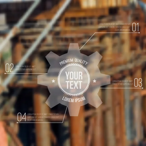 Vector difuminado fondo industrial con etiqueta. Se puede utilizar como sitio web o plantilla de infografía . — Archivo Imágenes Vectoriales