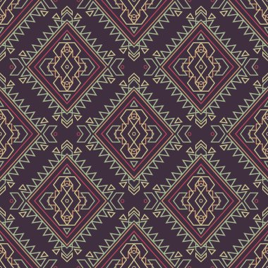 Vektör Dikişsiz dekoratif etnik desen. Kızılderili motifleri. Aztek kabile süsleme ile arka plan.