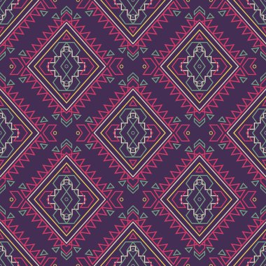 Vektör Dikişsiz dekoratif etnik desen. Kızılderili motifleri. Aztek kabile süsleme ile arka plan.
