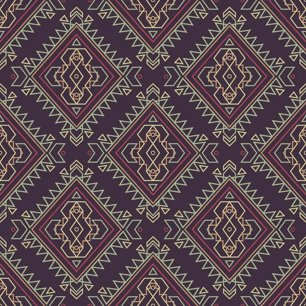 Vektör Dikişsiz dekoratif etnik desen. Kızılderili motifleri. Aztek kabile süsleme ile arka plan. — Stok Vektör