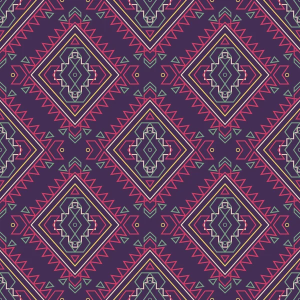 Modèle ethnique décoratif sans couture vectoriel. Motifs indiens américains. Arrière-plan avec ornement tribal aztèque . — Image vectorielle