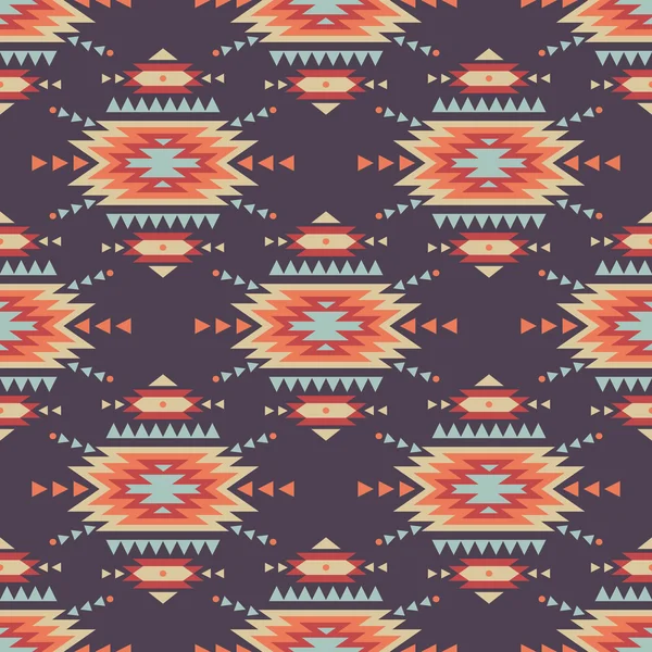 Vector seamless decorative ethnic pattern. American indian motifs. Background with aztec tribal ornament. — Stock Vector