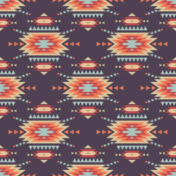 Patrón étnico decorativo sin costura vectorial. Motivos indios americanos. Fondo con adorno tribal azteca . — Archivo Imágenes Vectoriales