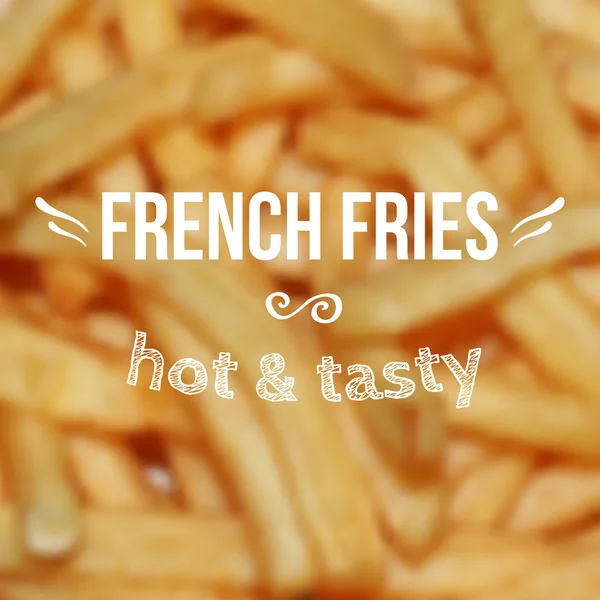 Vector blurred background with french fries. Fast food design — Wektor stockowy