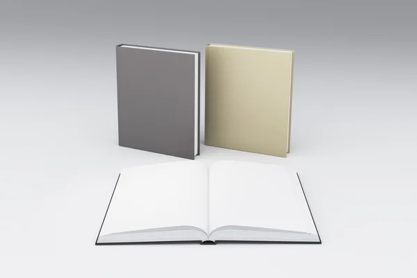 Páginas brancas em branco de livro aberto — Fotografia de Stock