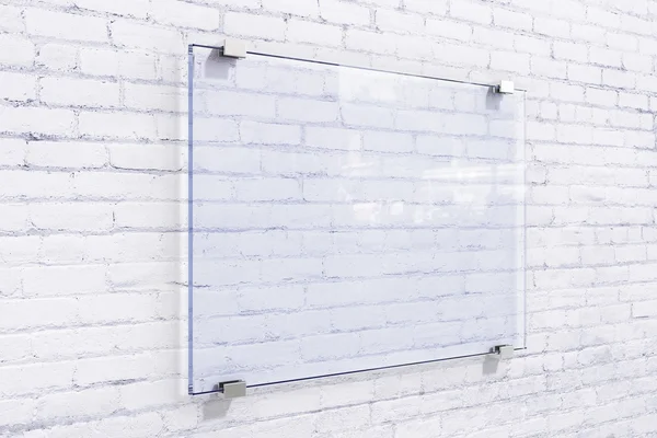 空白的玻 sighnboard — 图库照片
