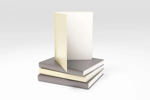 Opened book with blank white page — Stock Photo, Image