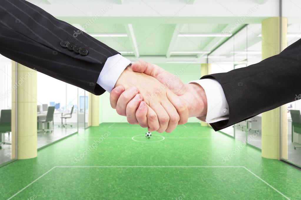 Handshaking of business partners