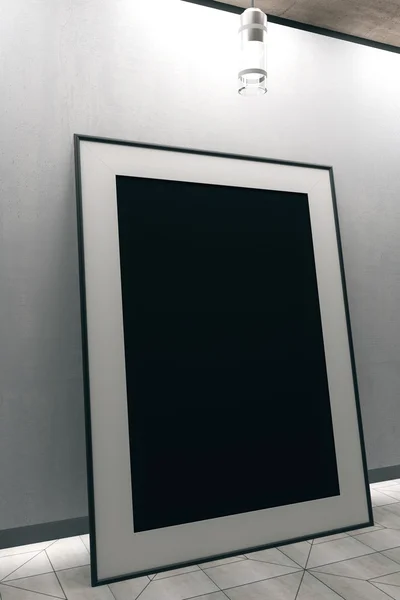 Blank, leaning black frame — Stock Photo, Image