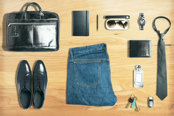 Business items and clothes — Stock Photo, Image