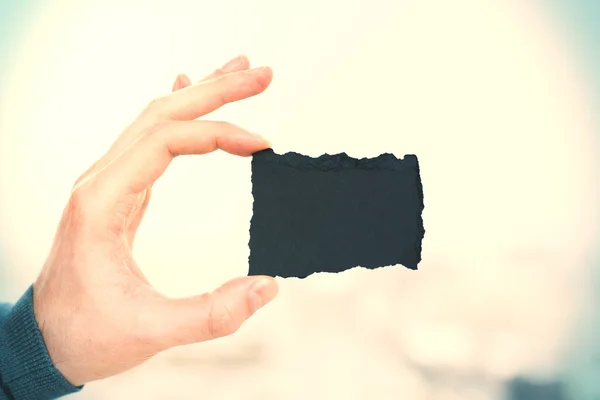 Hand holding business card — Stock Photo, Image