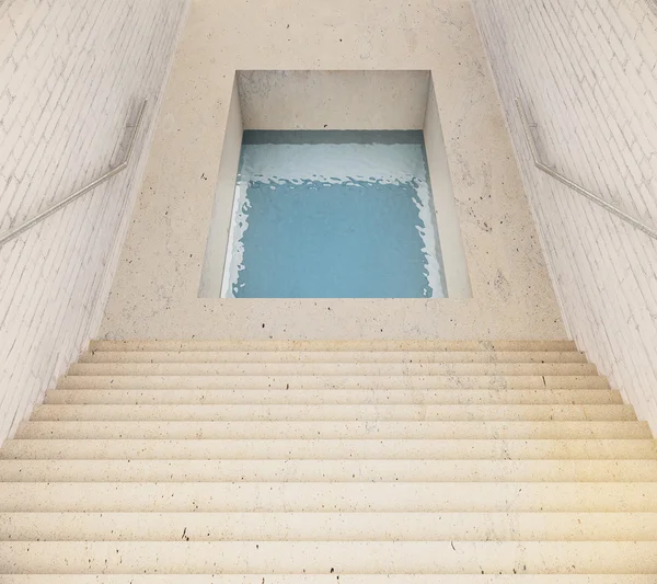 Trappor och hål med vatten — Stockfoto