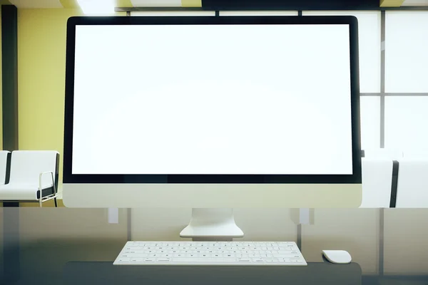 Blank white screen closeup — Stock Photo, Image