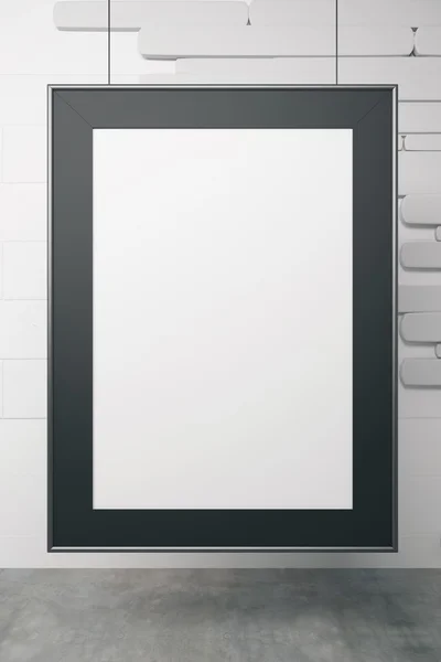 Белая рамка с черной кромкой — стоковое фото