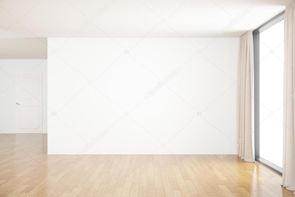 Blank wall in interior