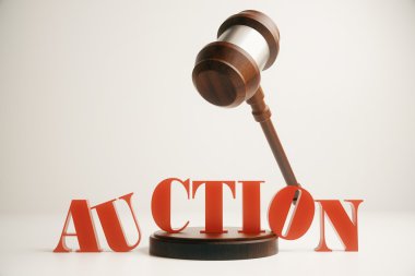 Wooden auction gavel clipart