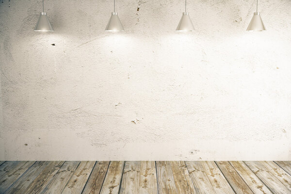 Light concrete wall