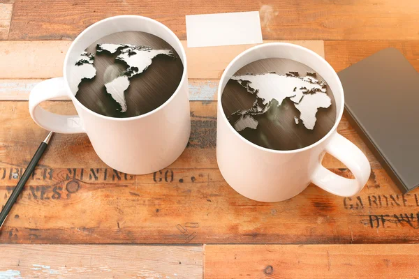 Дві чашки кави — стокове фото