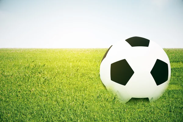 Fotboll på grå bakgrund — Stockfoto
