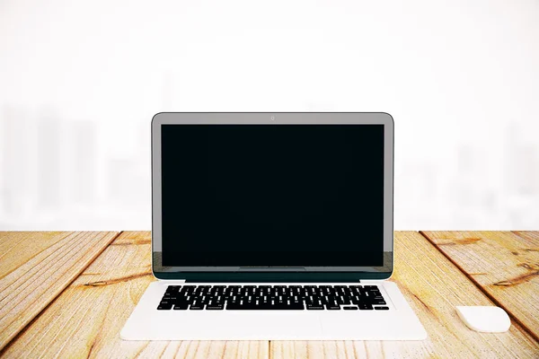 Black laptop screen — Stock Photo, Image