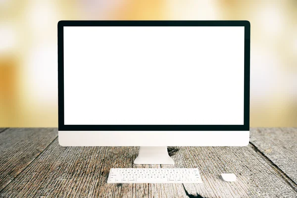 White computer monitor — Stock Photo, Image