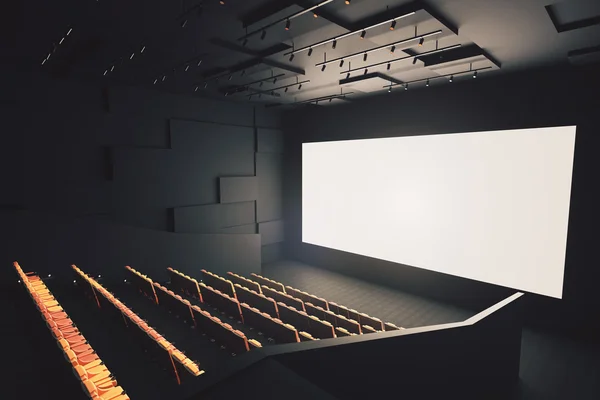 Cinéma avec écran blanc — Photo