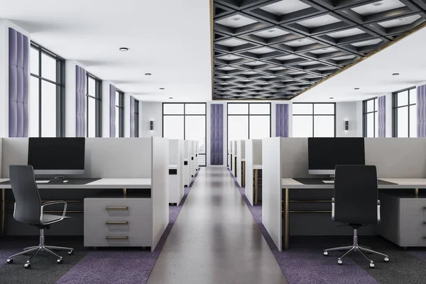 Interiorul Biroului Coworking Lux Conceptul Locul Muncă Corporativ Redare — Fotografie, imagine de stoc
