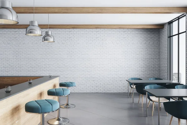 카운터가 현대식 카페나 레스토랑 컨셉이야 렌더링 — 스톡 사진