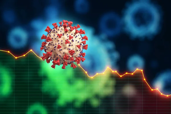 Virüs Hücreleri Coronavirus 2019 Ncov Yaratıcı Stok Grafikleri Ekranda Coronavirus — Stok fotoğraf