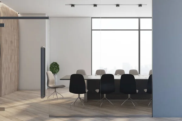 현대적 회의실과 파노라마 직업적 렌더링 — 스톡 사진