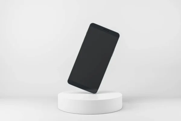 Cep Telefonu Çerçevesi Boş Siyah Ekran Ile Soyut Işık Arka — Stok fotoğraf