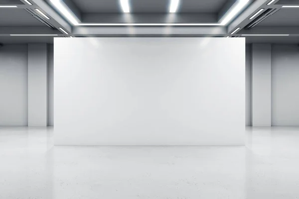 现代工业风格的客厅 天花板和混凝土地板上的灯 3D渲染 模型化的光学系统 — 图库照片