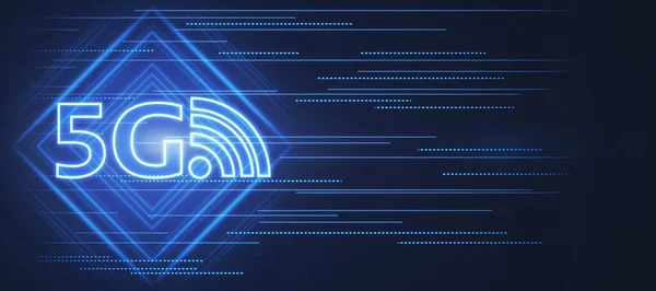 Logo Hologramu Znakiem Wifi Pobliżu Puste Miejsce Technologia Koncepcja Połączenia — Zdjęcie stockowe