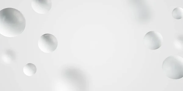 Abstract Blurry White Background Rendering Bubbles Mock Space — Stock Photo, Image