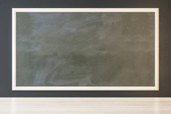 Blank chalkboard frame. Education and mockup concept. 3D Rendering.
