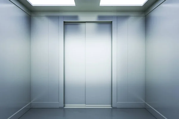 Современный Лифт Лифтом Копировальным Пространством Бланшированных Стенах Рендеринг Макет — стоковое фото