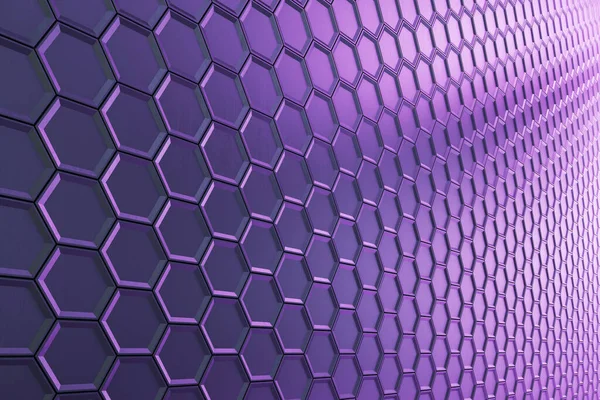 Creative Purple Honeycomb Backdrop Landing Page Concept Rendering — Stock Photo, Image