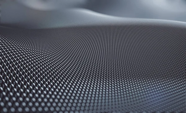 Grey Seamless Silver Circles Background Mesh Rendering — Stockfoto