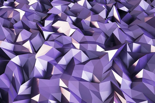 Abstract Purple Geometric Crystal Backdrop Landing Page Design Concept Rendering — Stock Photo, Image