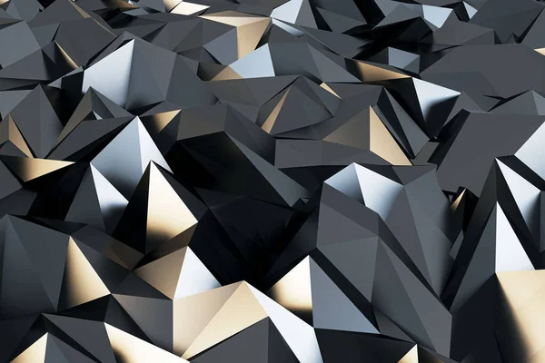 Abstrakter Grauer Geometrischer Kristallhintergrund Landing Page Und Designkonzept Rendering — Stockfoto