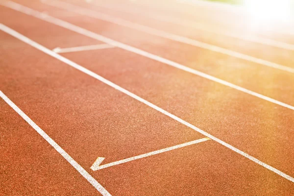 Red running track — Stock Photo, Image