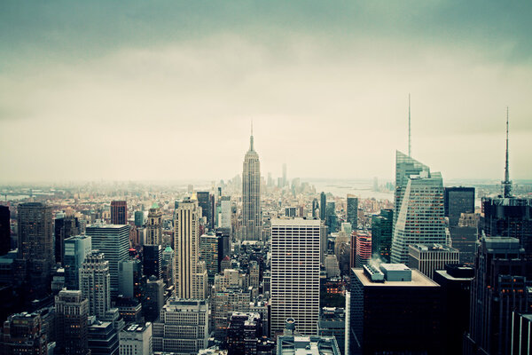 New York City Manhattan aerial beautiful view