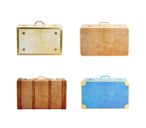 Quatre valises en cuir — Photo