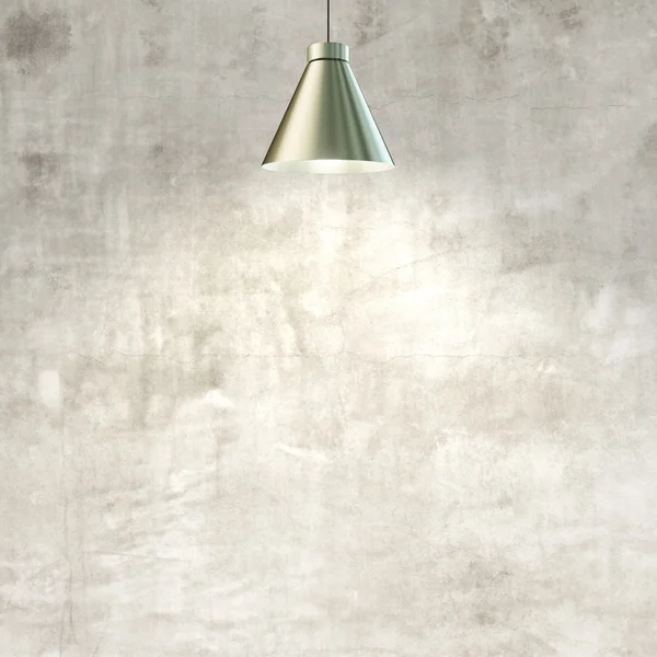 Бетонна стіна з лампою — стокове фото
