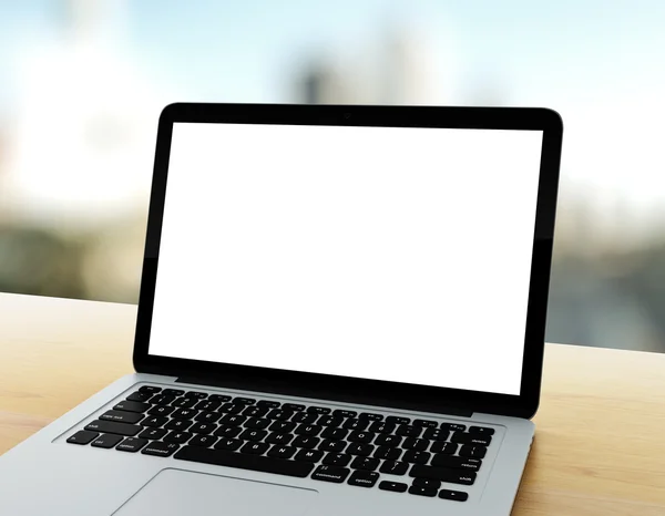 Laptop with blank screen — Stock Photo, Image