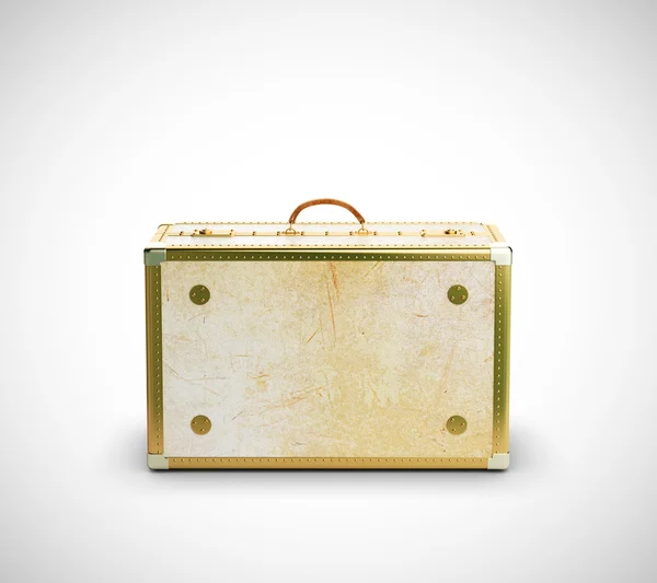 Vecchia valigia in pelle — Foto Stock