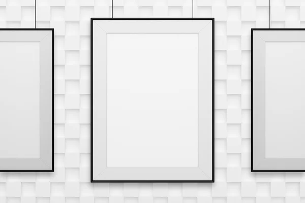 Tres marcos en blanco — Foto de Stock