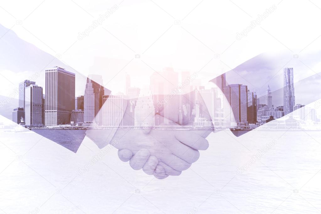 Businessmen handshake gesture