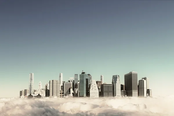 Ciudad moderna en el cielo —  Fotos de Stock